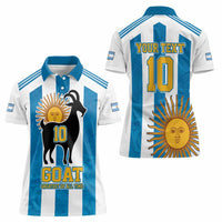Personalized Argentina 10 Goat Women Polo Shirt Greatest Of All Time Sporty Style