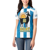 Personalized Argentina 10 Goat Women Polo Shirt Greatest Of All Time Sporty Style