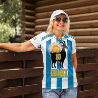 Personalized Argentina 10 Goat Women Polo Shirt Greatest Of All Time Sporty Style