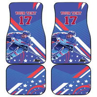 Custom United States Ice Hockey Car Mats USA Go Champions Sporty Style