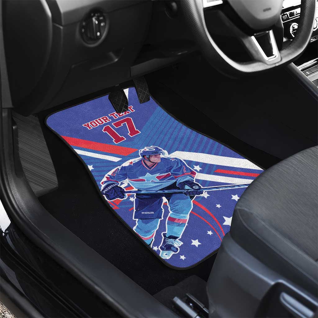 Custom United States Ice Hockey Car Mats USA Go Champions Sporty Style