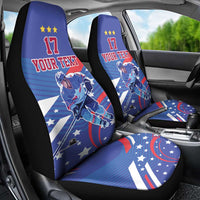 Custom United States Ice Hockey Car Seat Cover USA Go Champions Sporty Style