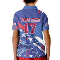 Custom United States Ice Hockey Kid Polo Shirt USA Go Champions Sporty Style