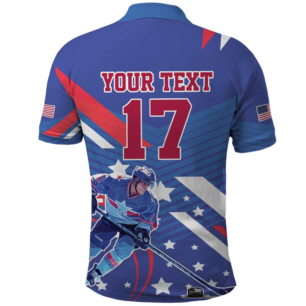 Custom United States Ice Hockey Polo Shirt USA Go Champions Sporty Style