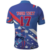 Custom United States Ice Hockey Polo Shirt USA Go Champions Sporty Style
