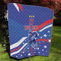 Custom United States Ice Hockey Quilt USA Go Champions Sporty Style