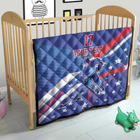 Custom United States Ice Hockey Quilt USA Go Champions Sporty Style