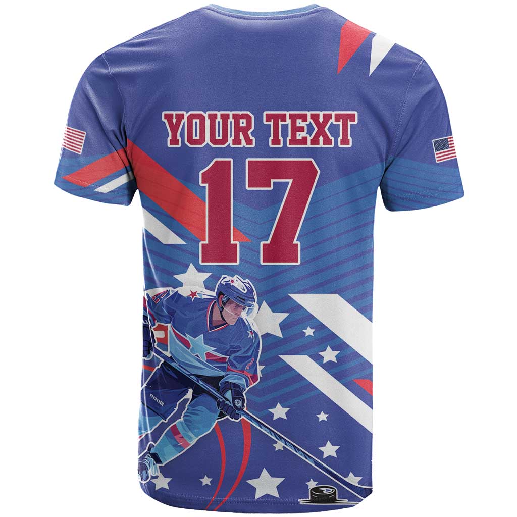Custom United States Ice Hockey T Shirt USA Go Champions Sporty Style