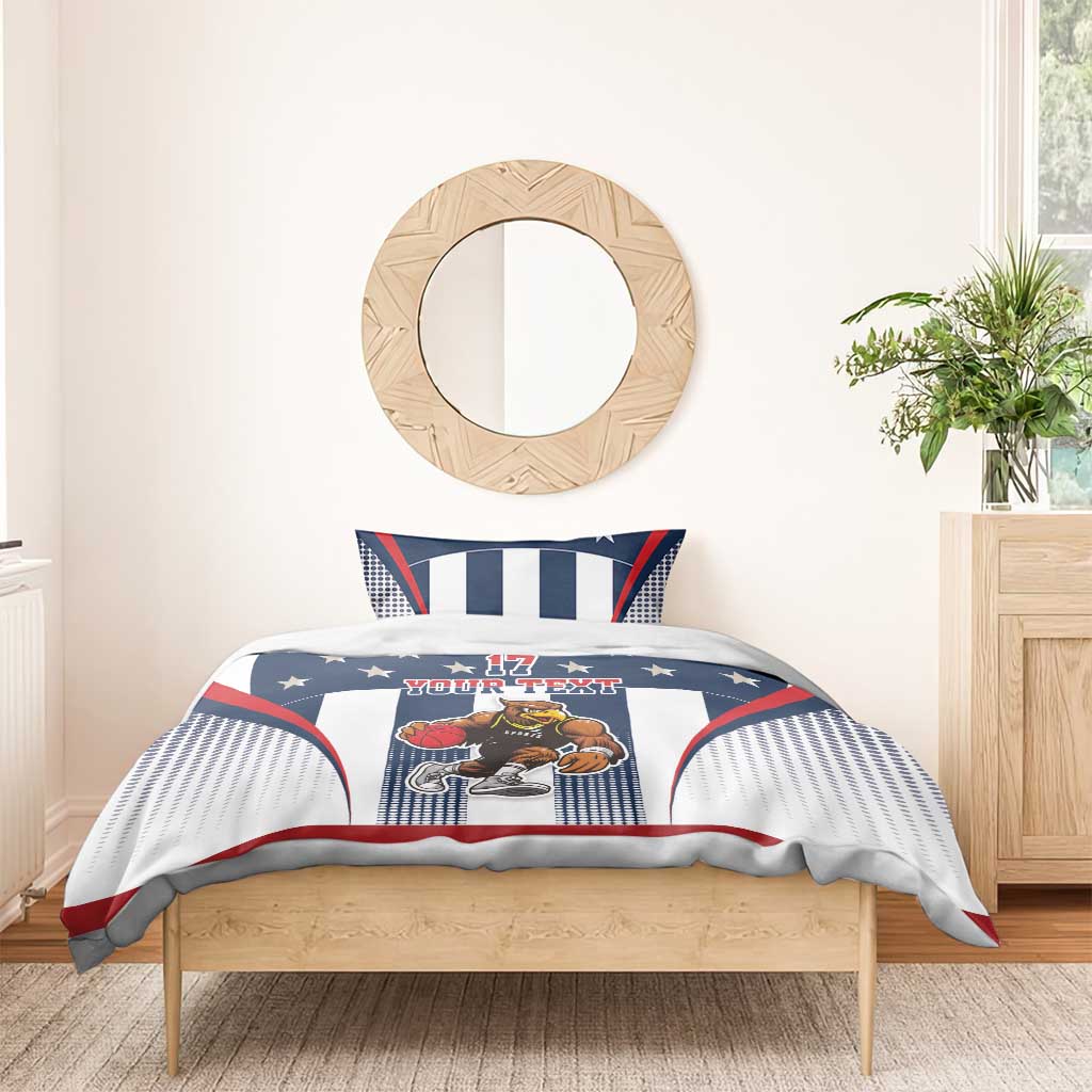 Custom United States Basketball Bedding Set USA Eagle Mascot Style