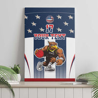 Custom United States Basketball Canvas Wall Art USA Eagle Mascot Style