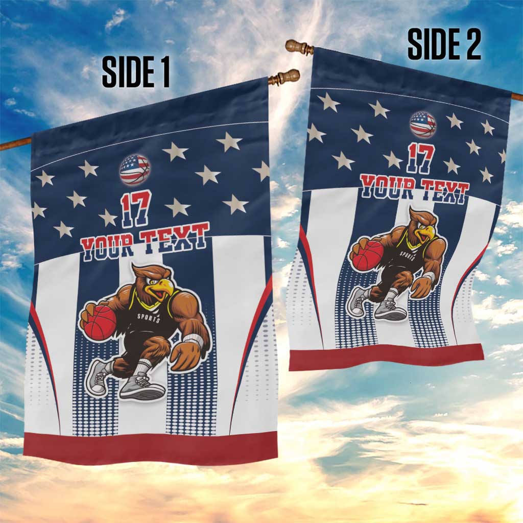 Custom United States Basketball Garden Flag USA Eagle Mascot Style