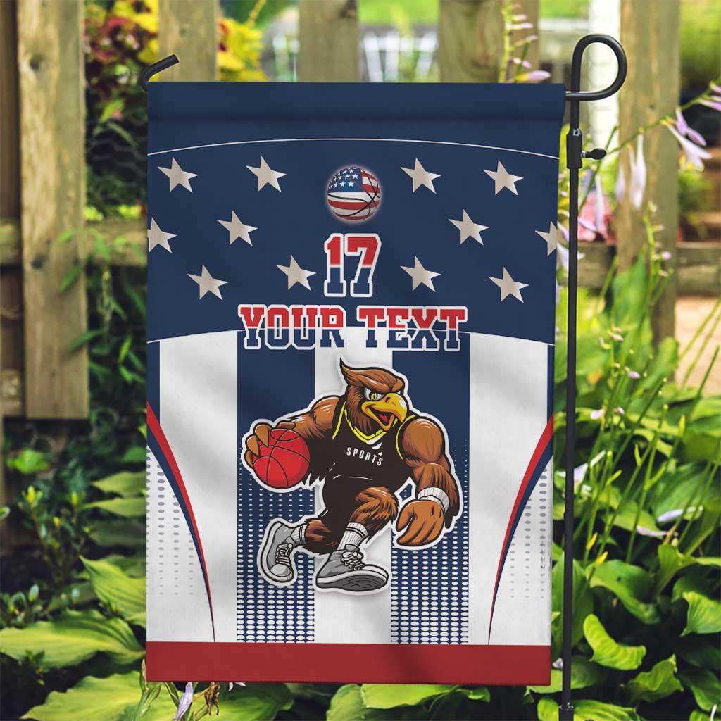 Custom United States Basketball Garden Flag USA Eagle Mascot Style