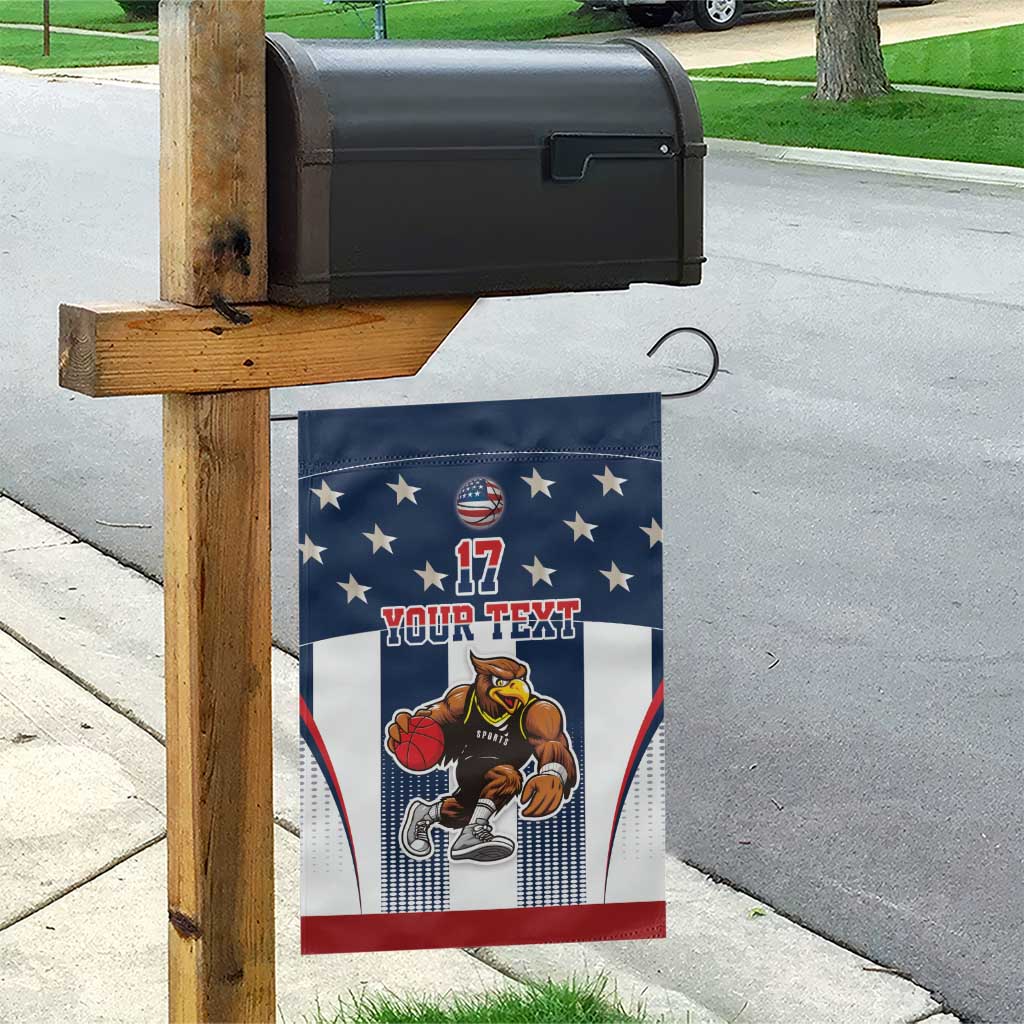 Custom United States Basketball Garden Flag USA Eagle Mascot Style