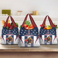 Custom United States Basketball Grocery Bag USA Eagle Mascot Style