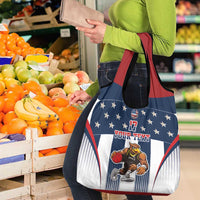 Custom United States Basketball Grocery Bag USA Eagle Mascot Style