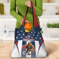 Custom United States Basketball Grocery Bag USA Eagle Mascot Style