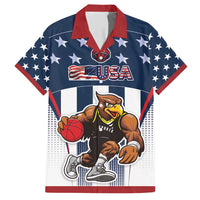 Custom United States Basketball Hawaiian Shirt USA Eagle Mascot Style