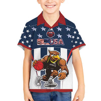 Custom United States Basketball Hawaiian Shirt USA Eagle Mascot Style