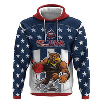 Custom United States Basketball Hoodie USA Eagle Mascot Style