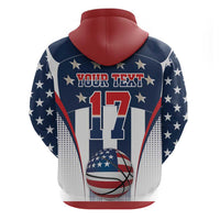 Custom United States Basketball Hoodie USA Eagle Mascot Style