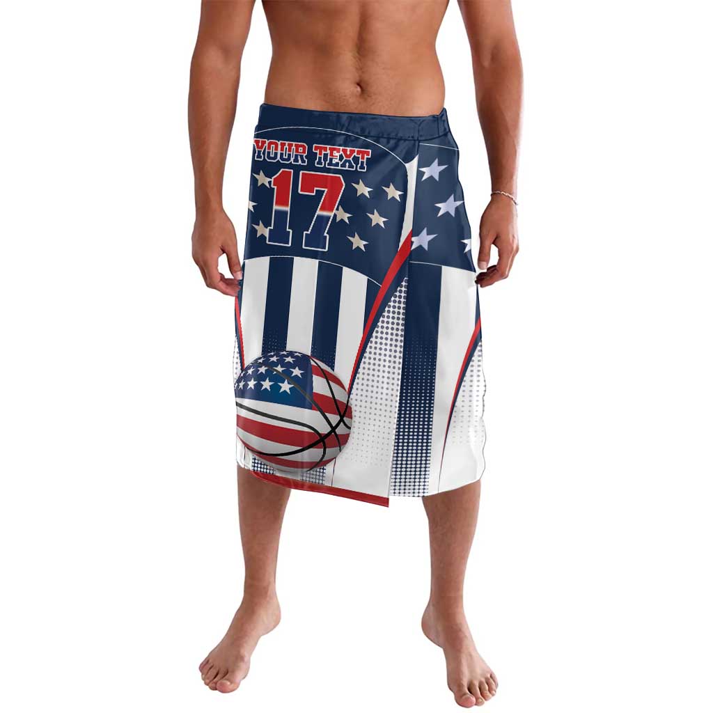 Custom United States Basketball Lavalava USA Eagle Mascot Style