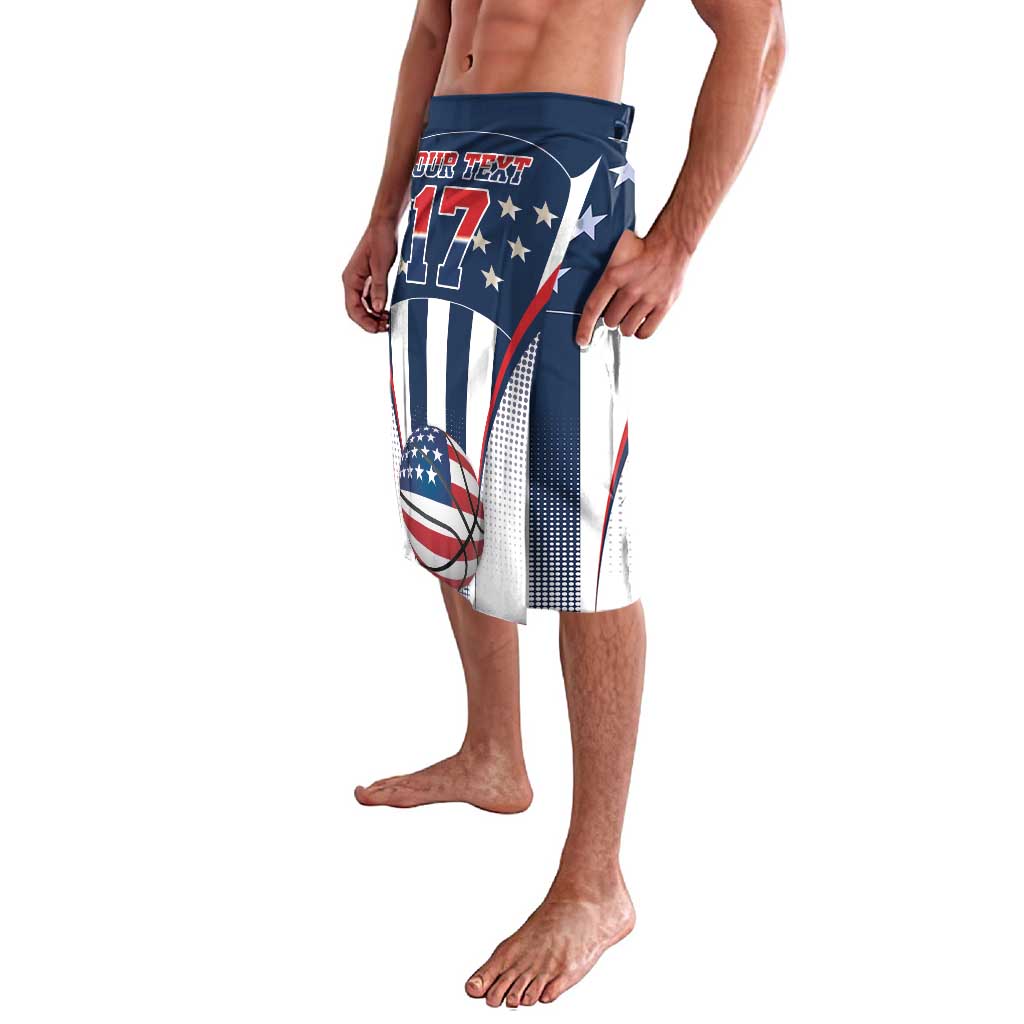 Custom United States Basketball Lavalava USA Eagle Mascot Style