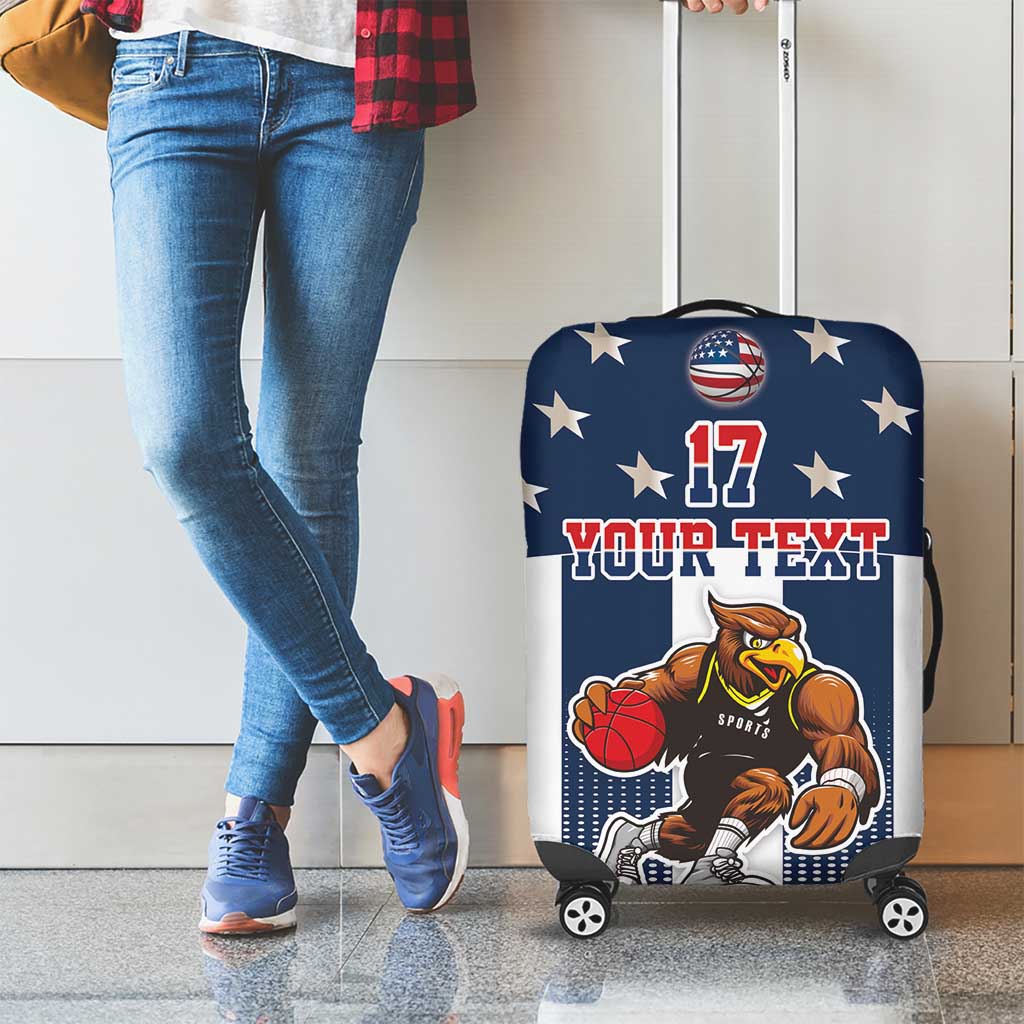Custom United States Basketball Luggage Cover USA Eagle Mascot Style