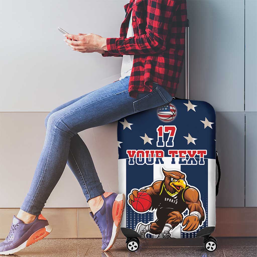 Custom United States Basketball Luggage Cover USA Eagle Mascot Style