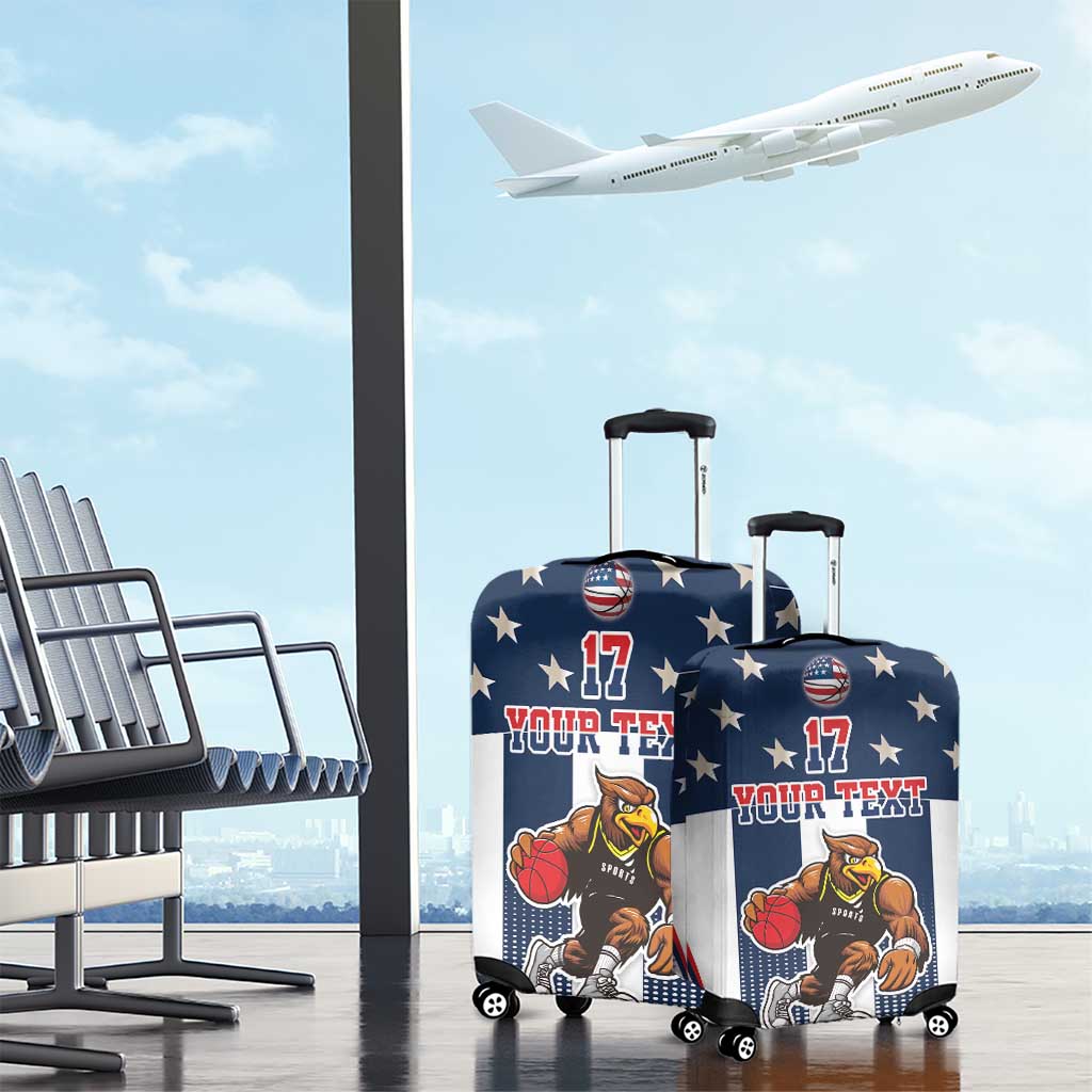 Custom United States Basketball Luggage Cover USA Eagle Mascot Style