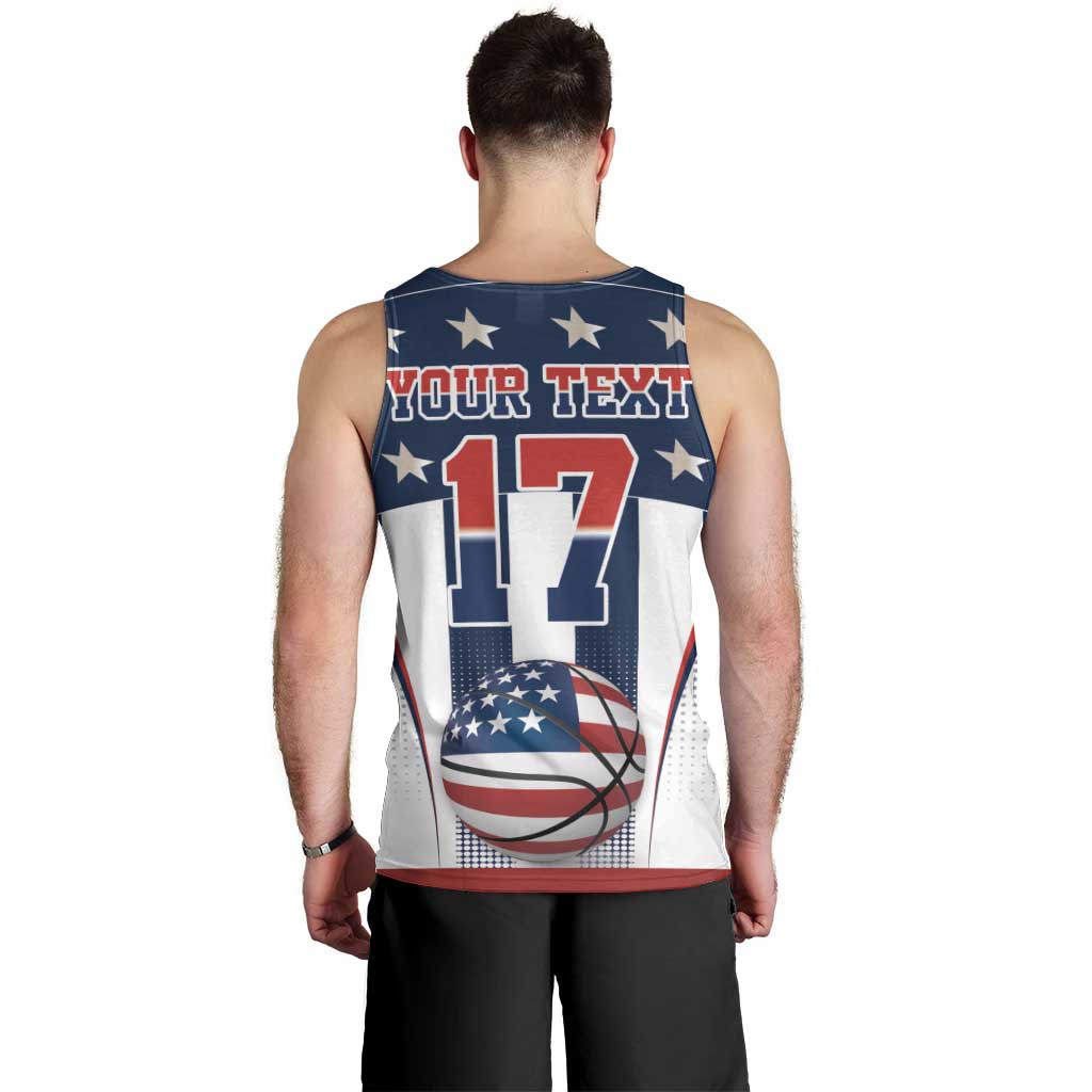 Custom United States Basketball Men Tank Top USA Eagle Mascot Style