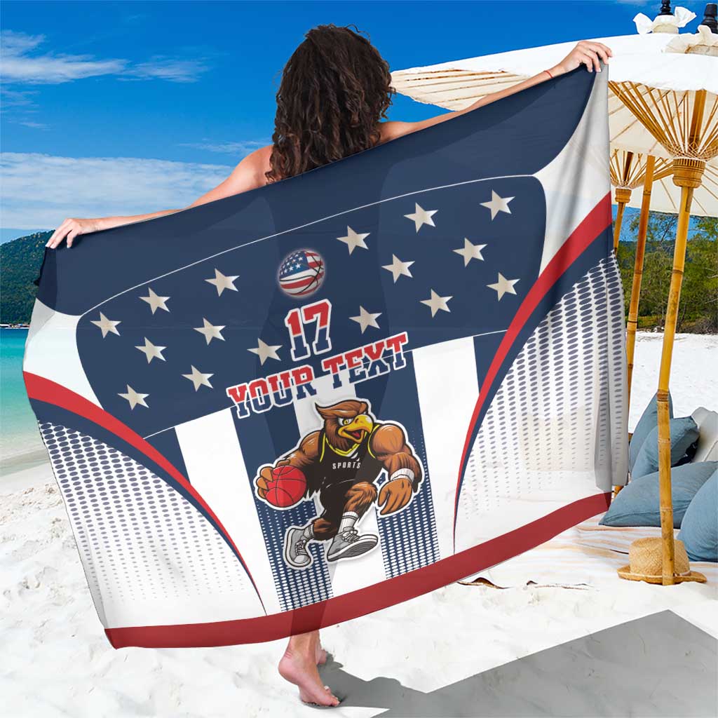 Custom United States Basketball Sarong USA Eagle Mascot Style