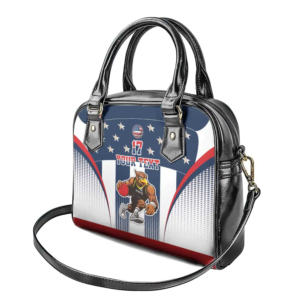 Custom United States Basketball Shoulder Handbag USA Eagle Mascot Style
