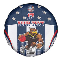 Custom United States Basketball Spare Tire Cover USA Eagle Mascot Style