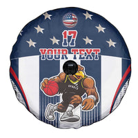 Custom United States Basketball Spare Tire Cover USA Eagle Mascot Style