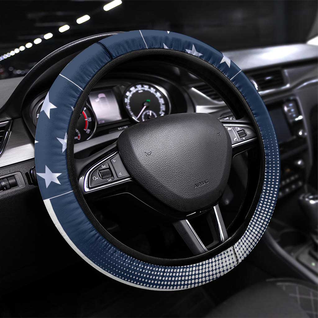 United States Basketball Steering Wheel Cover USA Eagle Mascot Style