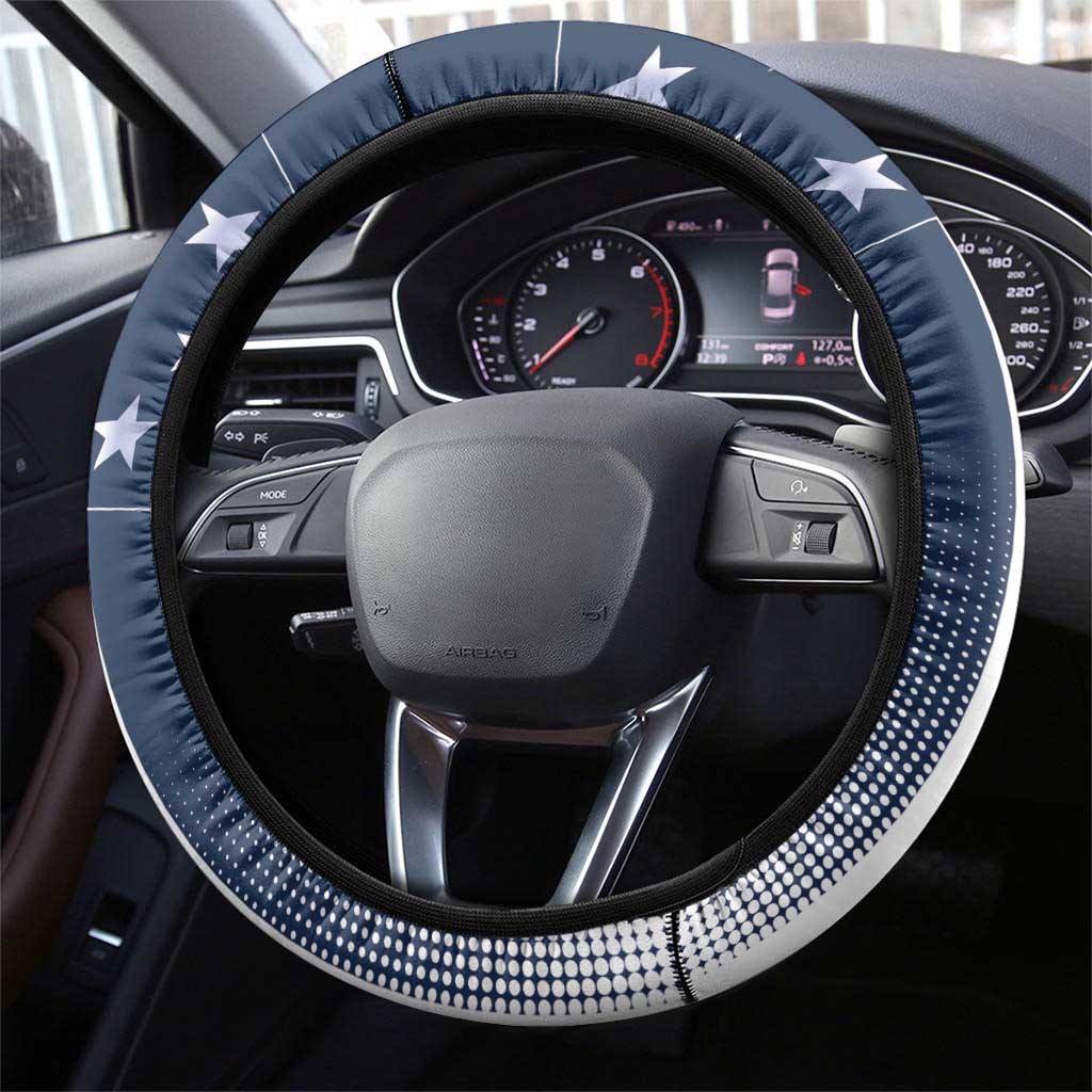 United States Basketball Steering Wheel Cover USA Eagle Mascot Style