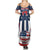 Custom United States Basketball Summer Maxi Dress USA Eagle Mascot Style