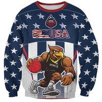 Custom United States Basketball Sweatshirt USA Eagle Mascot Style