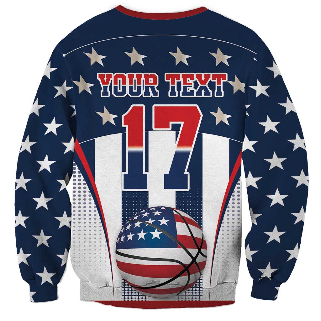 Custom United States Basketball Sweatshirt USA Eagle Mascot Style