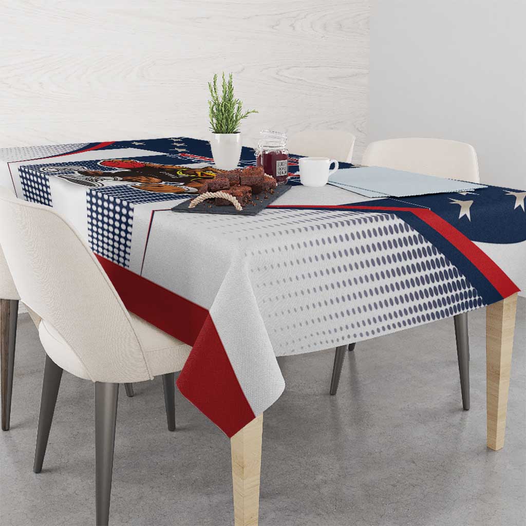 Custom United States Basketball Tablecloth USA Eagle Mascot Style