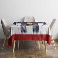 Custom United States Basketball Tablecloth USA Eagle Mascot Style