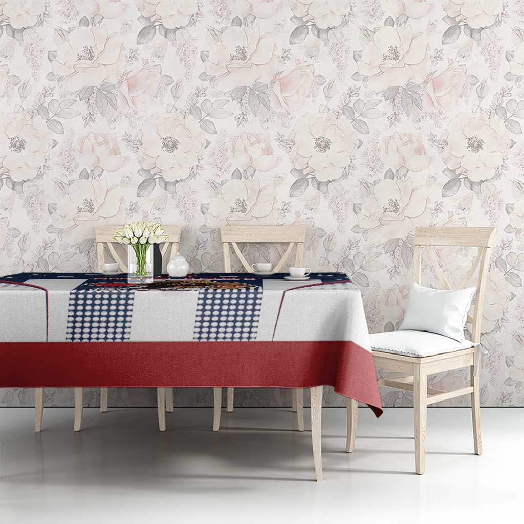 Custom United States Basketball Tablecloth USA Eagle Mascot Style