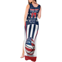 Custom United States Basketball Tank Maxi Dress USA Eagle Mascot Style
