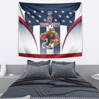 Custom United States Basketball Tapestry USA Eagle Mascot Style