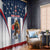 Custom United States Basketball Window Curtain USA Eagle Mascot Style