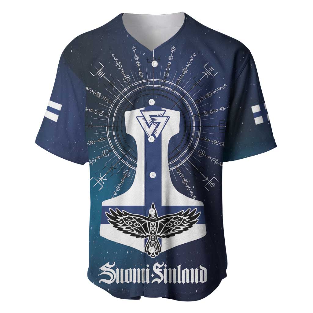 Personalized Finland Drakkar Vikings Baseball Jersey Suomi Flag Viking Thor Runes