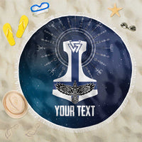 Personalized Finland Drakkar Vikings Beach Blanket Suomi Flag Viking Thor Runes