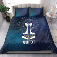Personalized Finland Drakkar Vikings Bedding Set Suomi Flag Viking Thor Runes