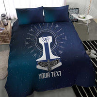 Personalized Finland Drakkar Vikings Bedding Set Suomi Flag Viking Thor Runes