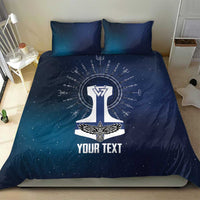 Personalized Finland Drakkar Vikings Bedding Set Suomi Flag Viking Thor Runes